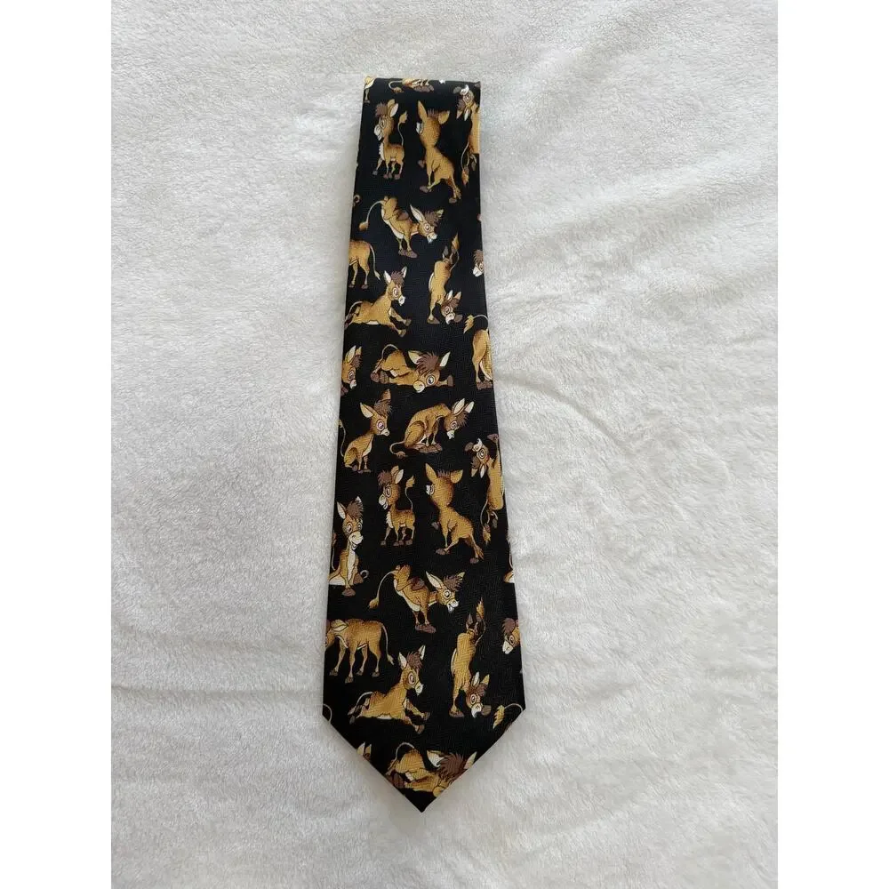 Charming Cartoon Donkey Neck Tie Vintage Dino Romaro Poly Sang Ho Korea XC